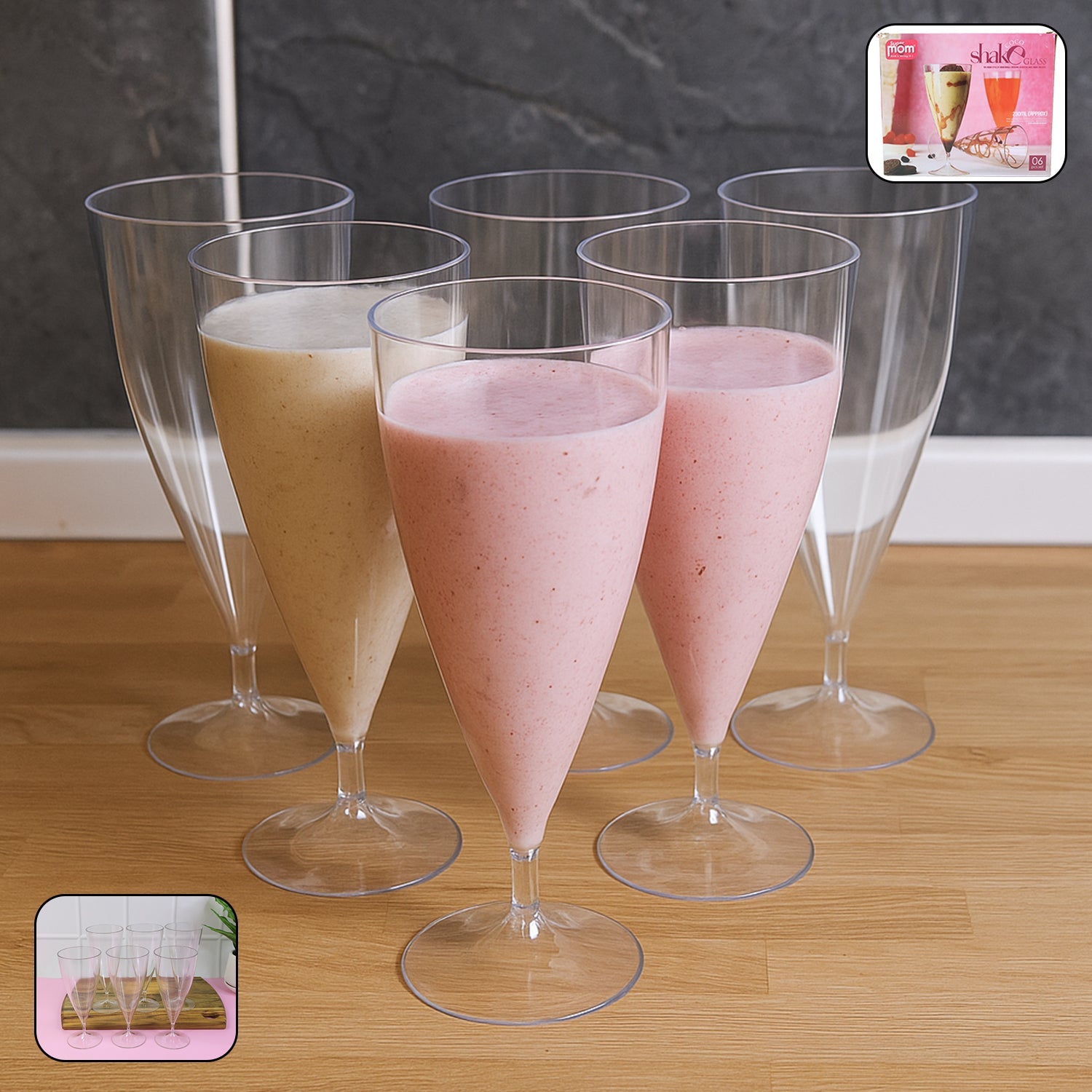 Supermom Plastic Shake Coco Glass Set  Supermom Plastic Shake Coco Glass Set